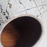 Painted Terracotta Vase with Graphic Pattern