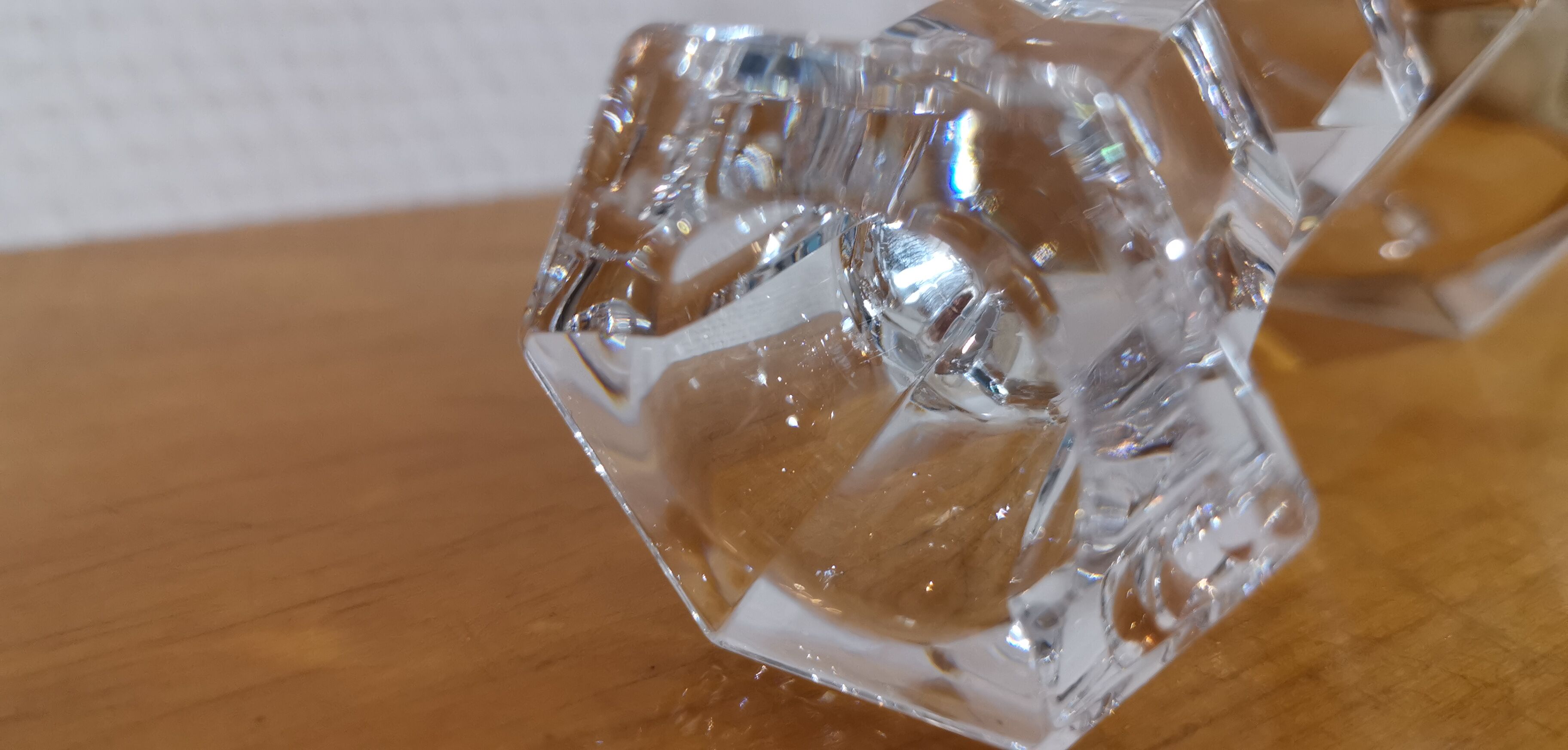 Crystal candle holder from val-saint-lambert