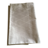 White damask tablecloth