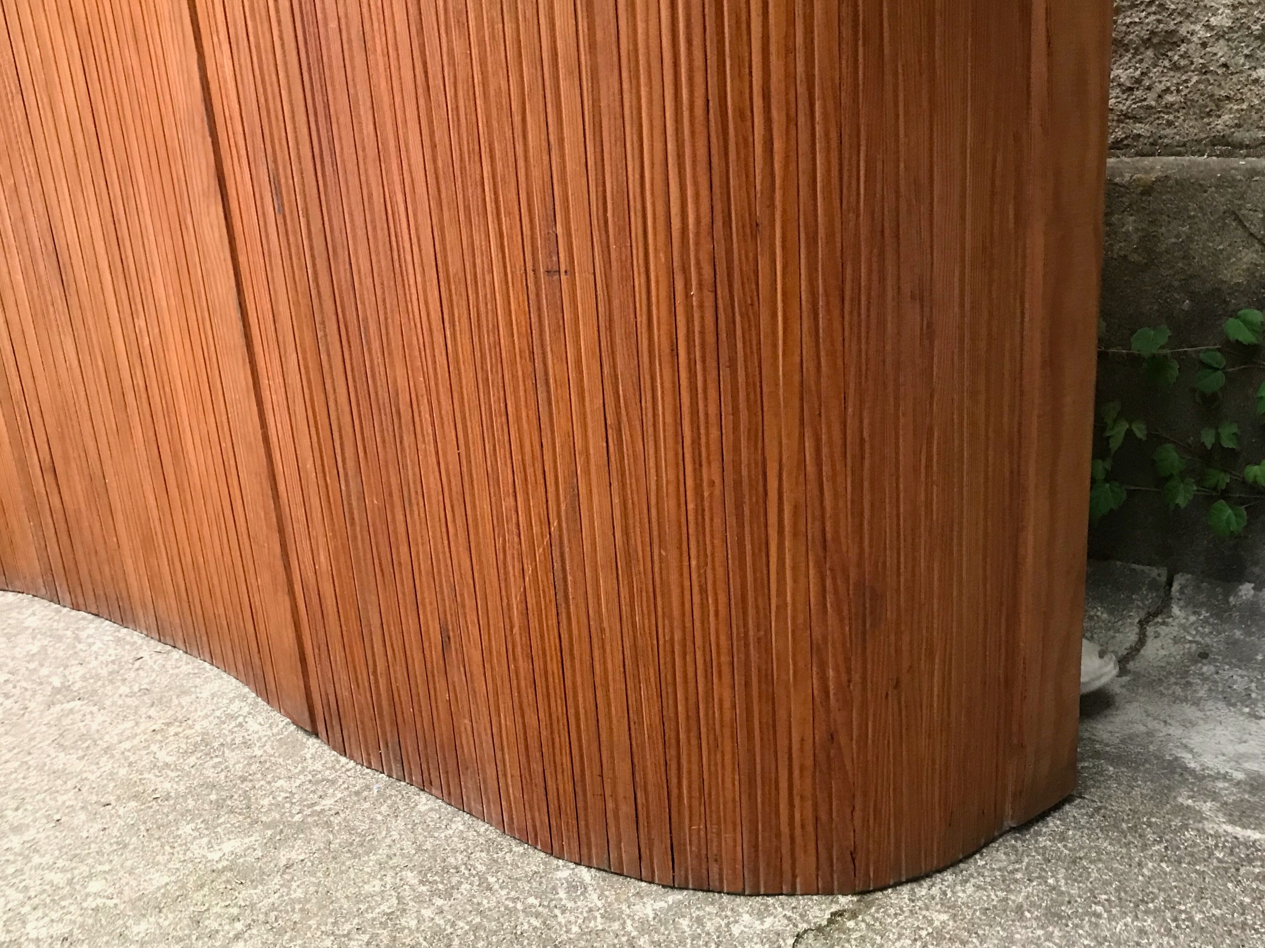 Screen wooden slats 50s
