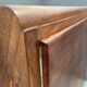 Restored Art Deco wardrobe with shelves, walnut veneer, Czechoslovakia, 1930s.