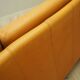 Orange leather sofa, Danish design, 1970s, production: Denmark