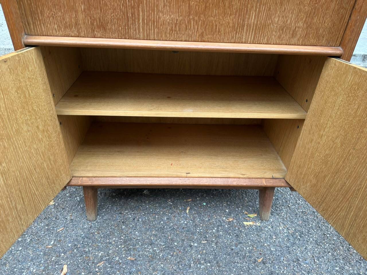 Secrétaire scandinave Mid Century Modern en chêne 1960