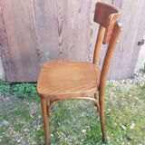 Old vintage Baumann style bistro chair in wood