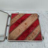 Square barber triptych mirror