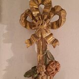 Louis XVI style mirror in polychrome plaster