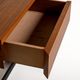 Teak writing desk with black metal structure, European production, 1960s