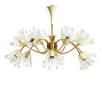 Beautiful brass chandelier by Emil Stejnar for Rupert Nikoll