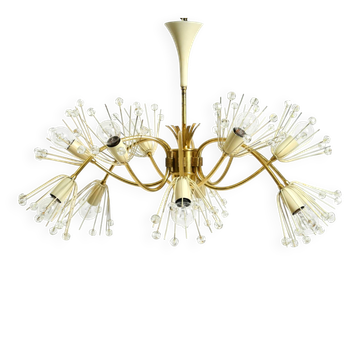 Beautiful brass chandelier by Emil Stejnar for Rupert Nikoll