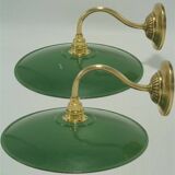 Pair of enamelled sheet metal sconces