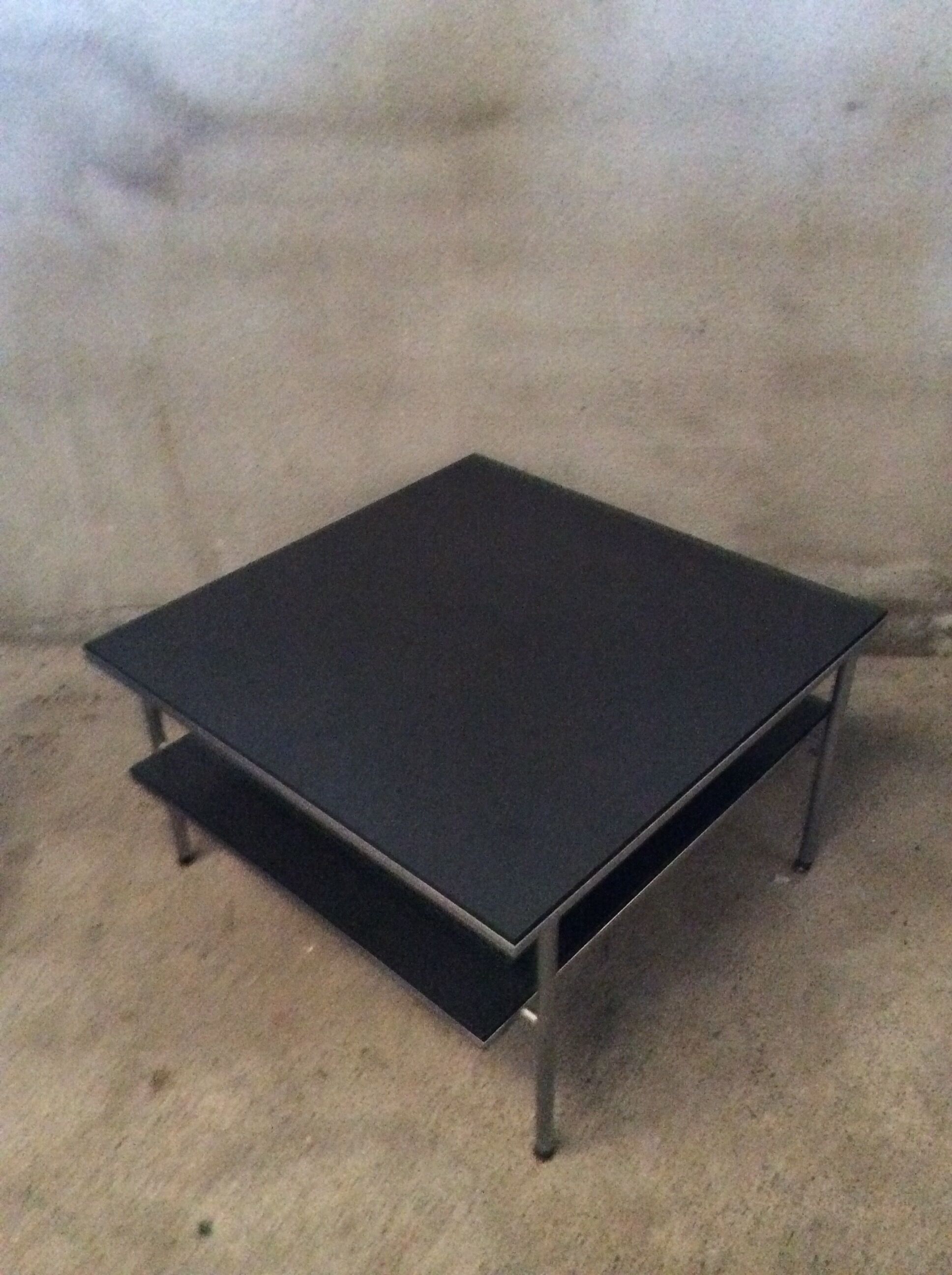 Kron grey metal square coffee table