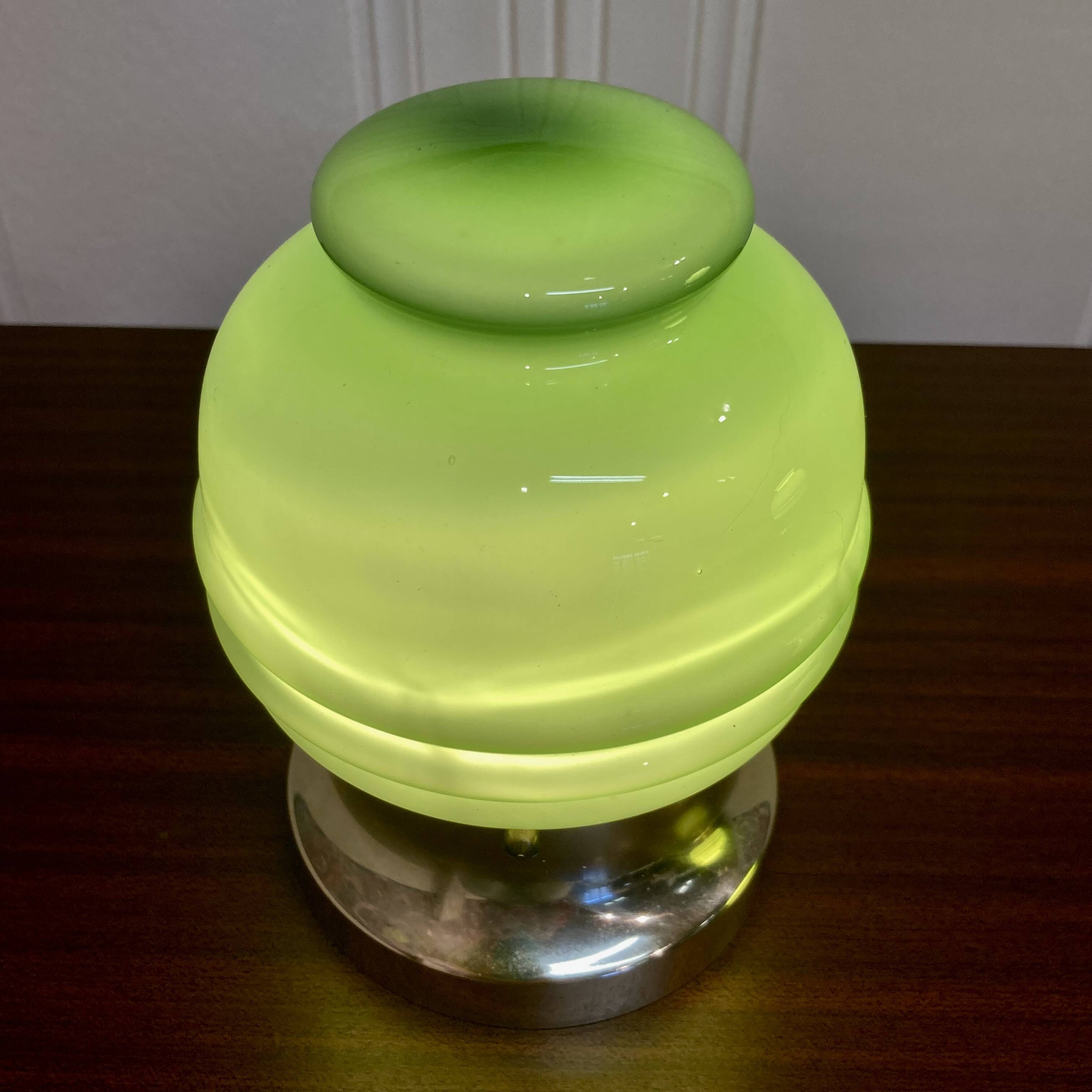 Paire de lampes verre Design scandinave 1950.