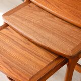 Vintage Teak Nesting Tables – 1960s Design | Nathan Furniture