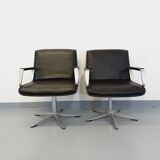 Pair of vintage office armchairs from the 60s and 70s by Wilkhahn