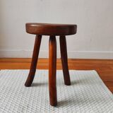 Antique Brutalist Tripod Stool