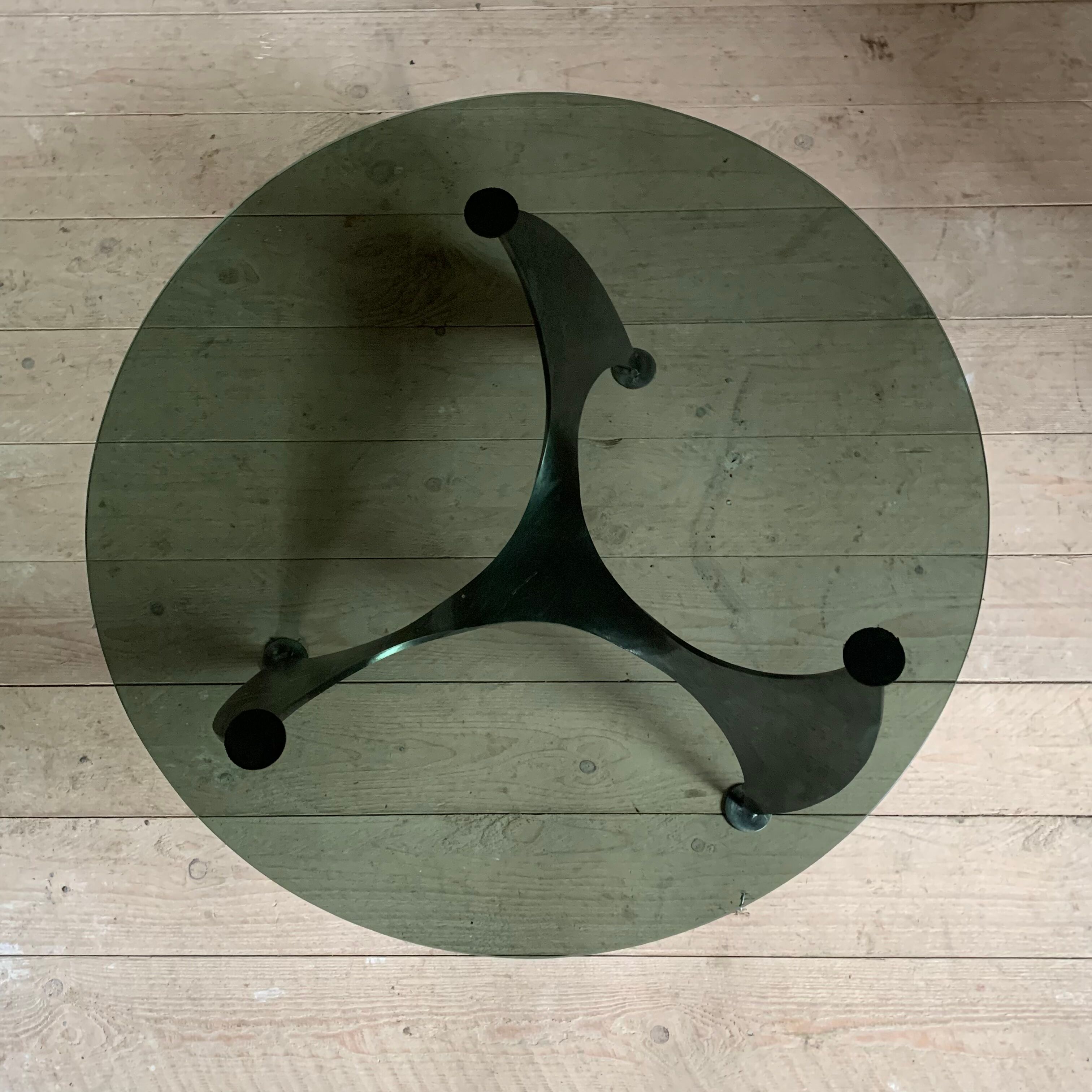 Vintage round helix coffee table