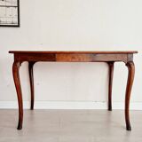Old table - wooden desk with curved legs