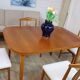 Vintage Scandinavian teak table 130 cm plus 2 extensions 1960 Sweden