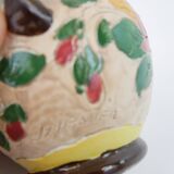 Vallauris Massier vase with flower motifs, signed under the base