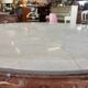 Round table in white marble
