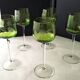 5 Alsace white wine glasses with engraved decoration