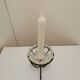 Metal base glass candle holder