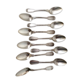 Set de 10 cuillères en métal argenté