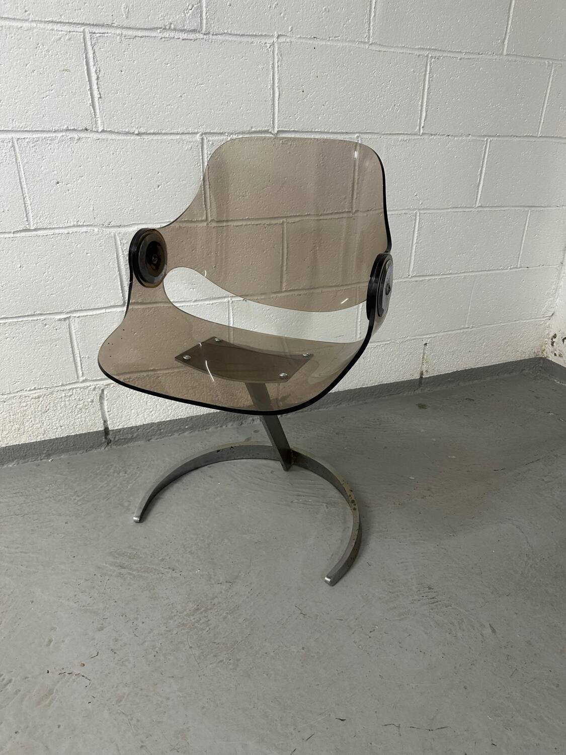 DLG Boris Tabacoff steel plexi chair