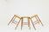 Tabourets de bar jaune laine natural bois lot de 3