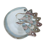 Empty ceramic pocket signed " bird " 60s 70s