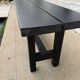 Banc en bois patiné noire