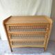 Commode rotin vintage authentique