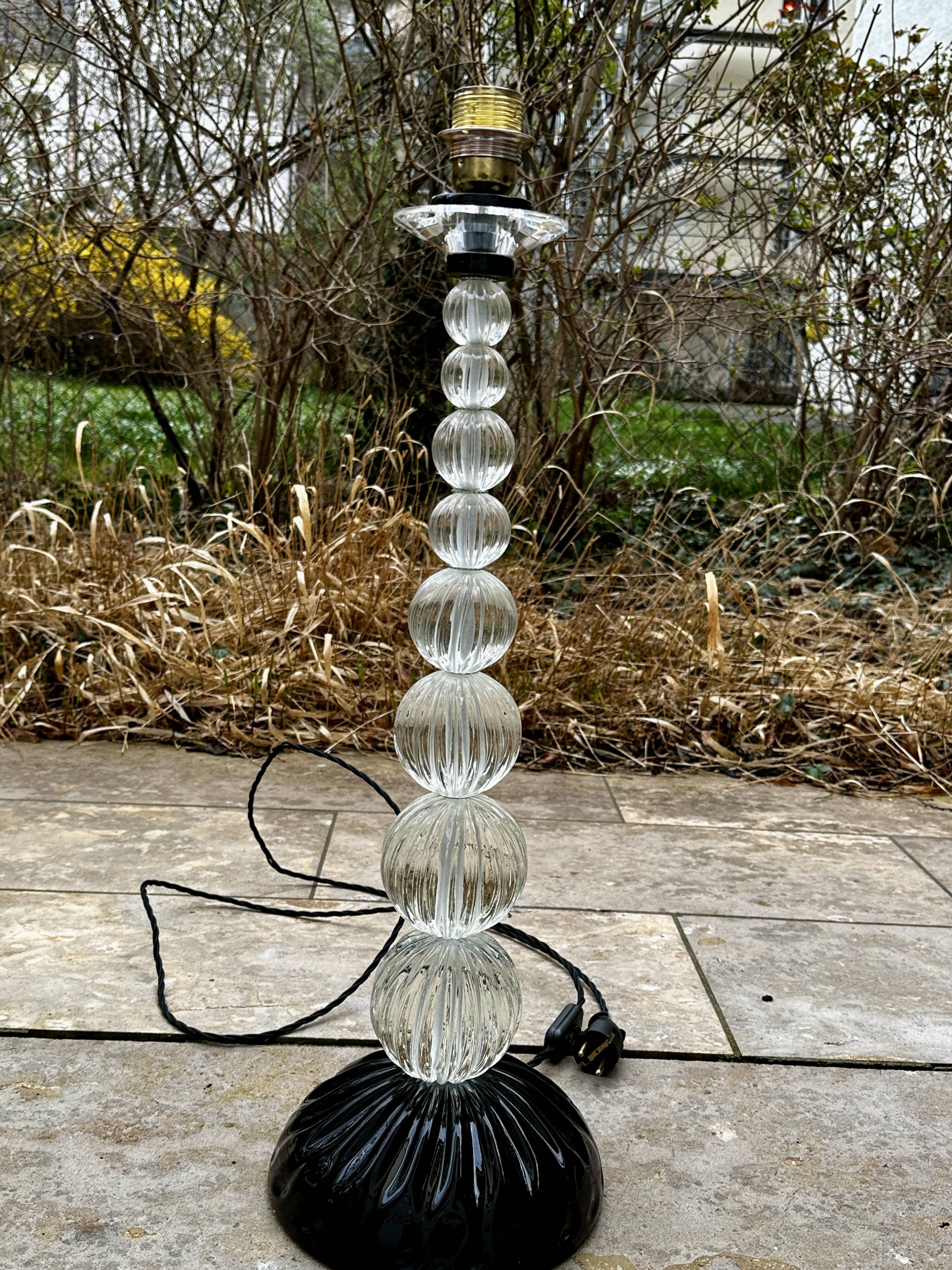 Pair of Antique Murano Lamps