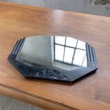 Black art deco mirror 65x46cm