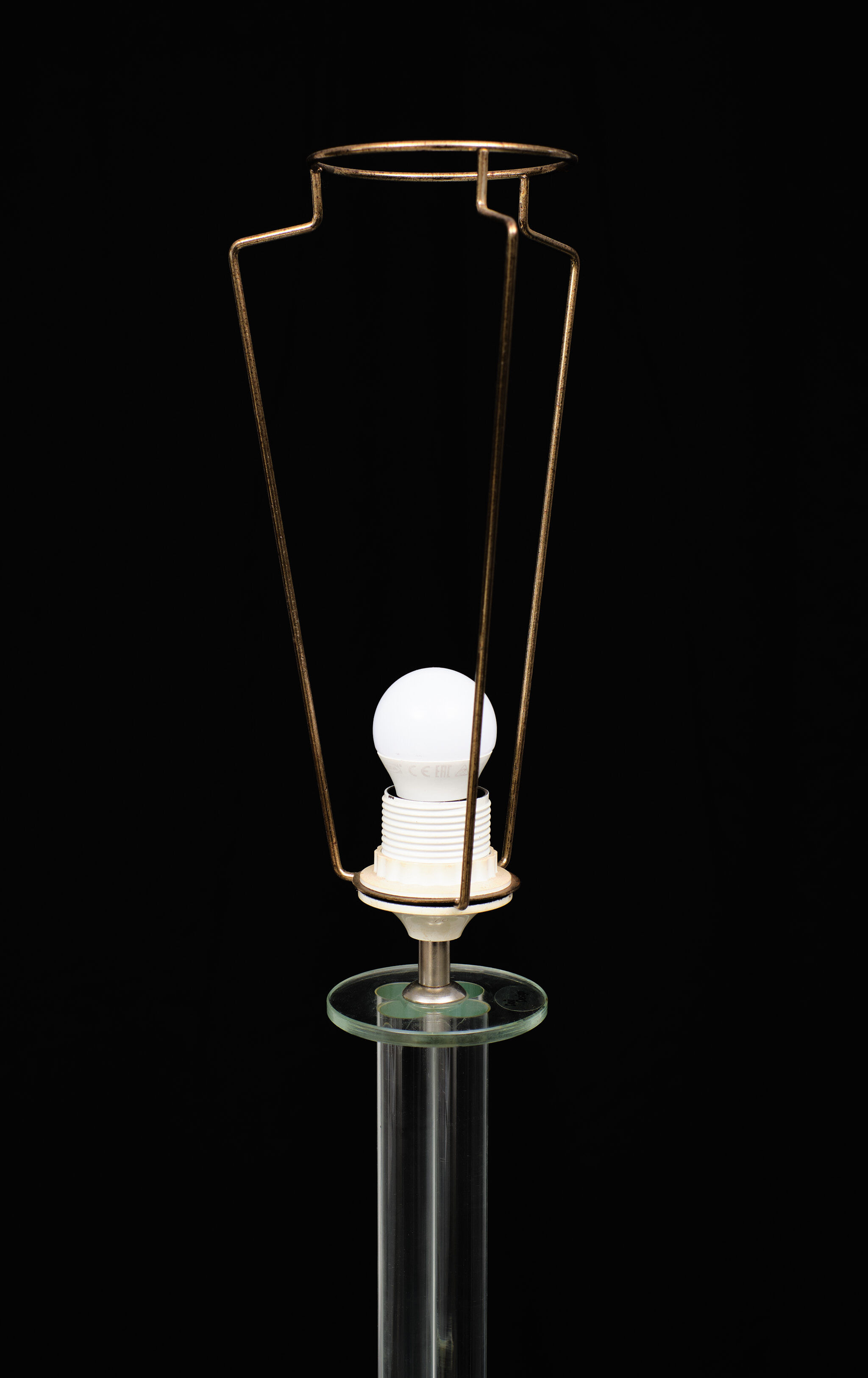 Glass floor lamp by Dori Design Holland 1980s