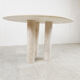 Round Italian travertine dining table 1970s