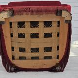 1960s, Danish relax armchair, original condition, red furniture velour.