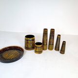 Collection of 6 Ceramic Vases and a Upsala Ekeby Nevada Tray 1962