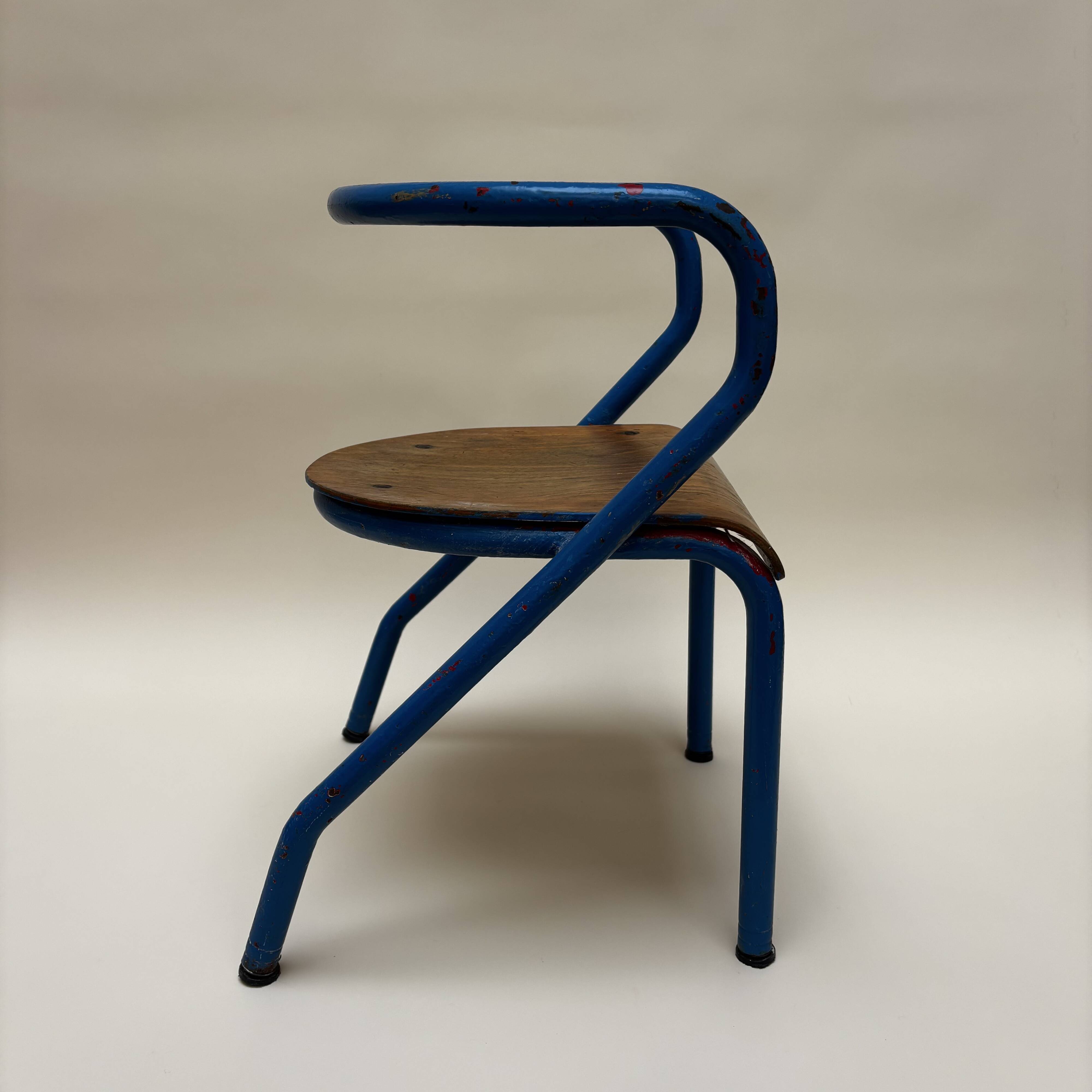 School chair model "Mulka 300" by Jacques Hitier for Mullca