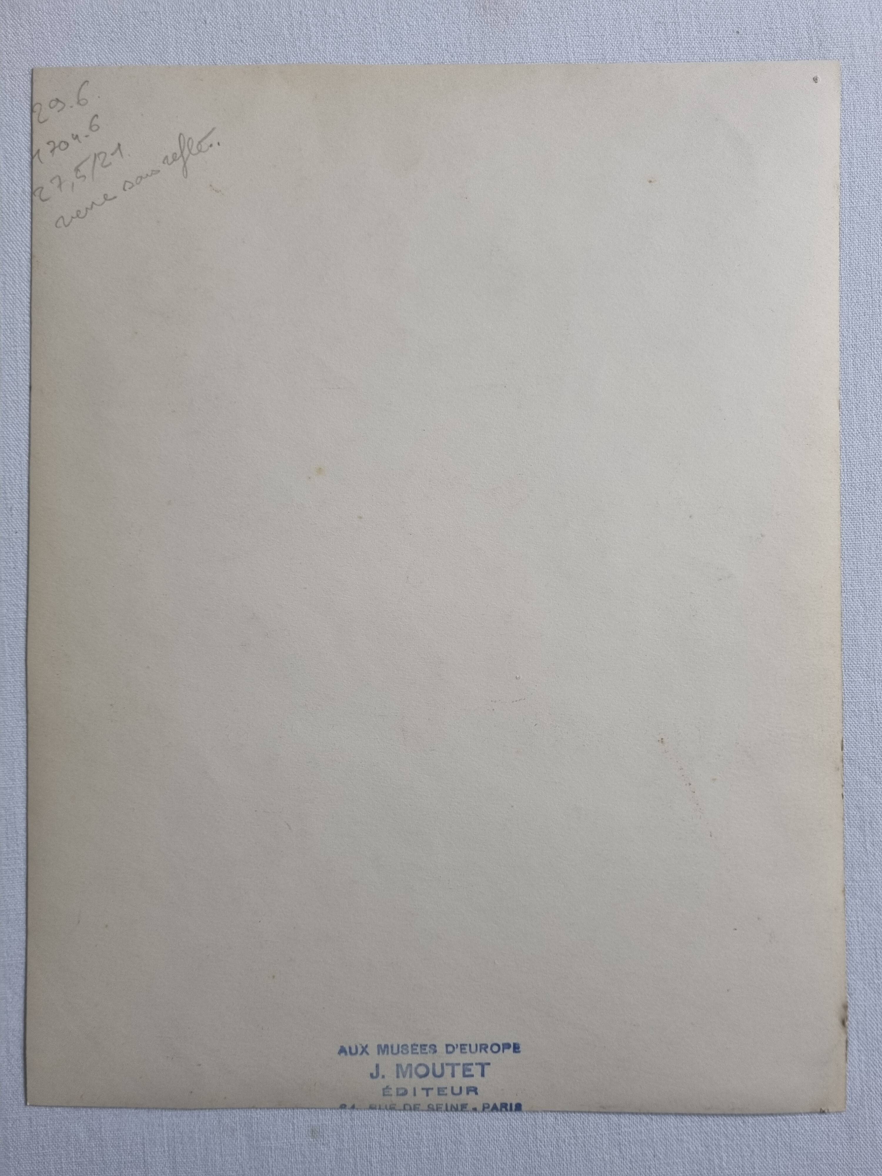 Old photograph by Eugène Fiorillo after Louis Ernest Barrias, Mozart, silver print