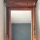 Miroir trumeau en chêne et miroir biseauté