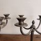 Pair of Silver Metal Candelabra Louis XVI 4 Light Candle Holders