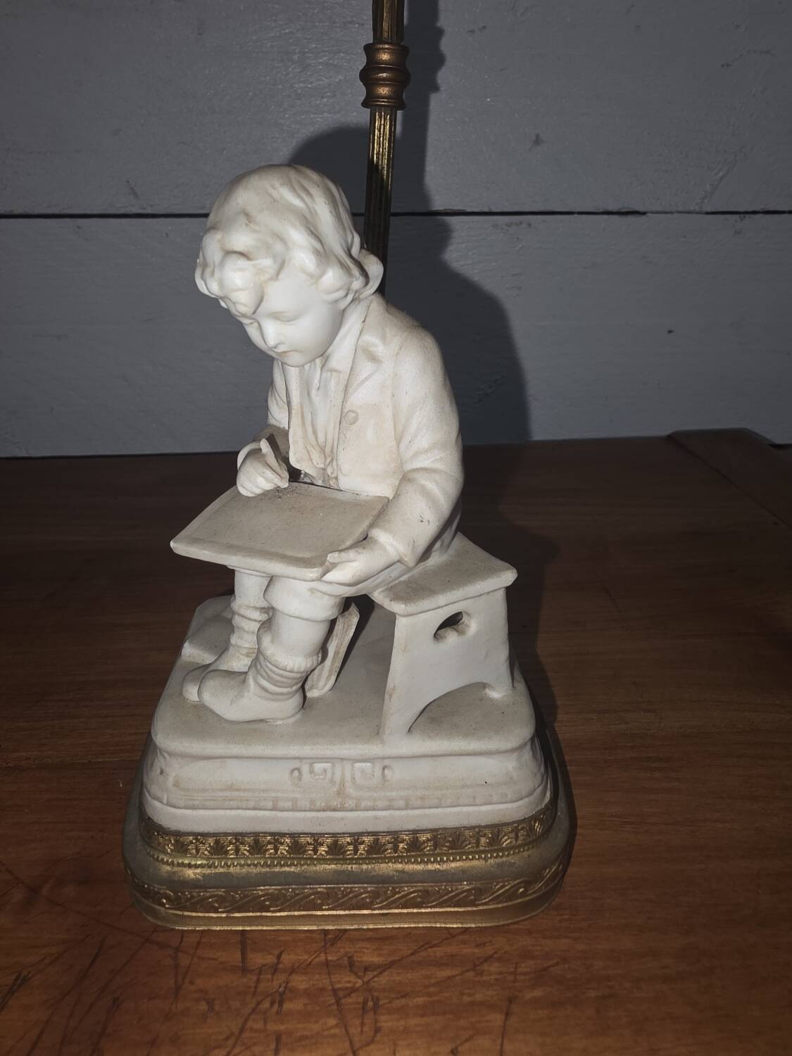 Pair of Louis XVI style bedside lamps, late 19th century