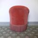 Armchair toad in velvet rose