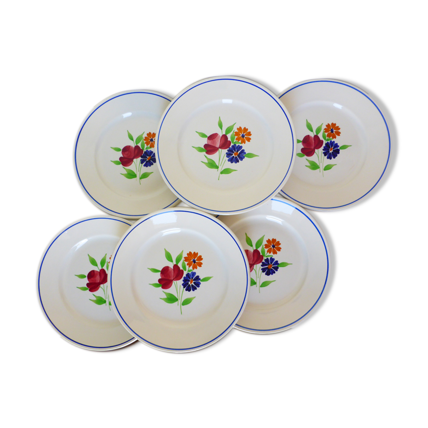 6 flat plates from the Badonviller factory 210336