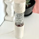 Vintage glitter lamp and travertine from the 70s.