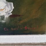 Huile sur panneau bouquet de fleurs