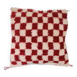 Berber Cushion Red Damier Béni Ouarain