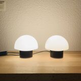 Pair of 70s space age mushroom lamps, Optelma