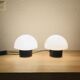 Pair of 70s space age mushroom lamps, Optelma
